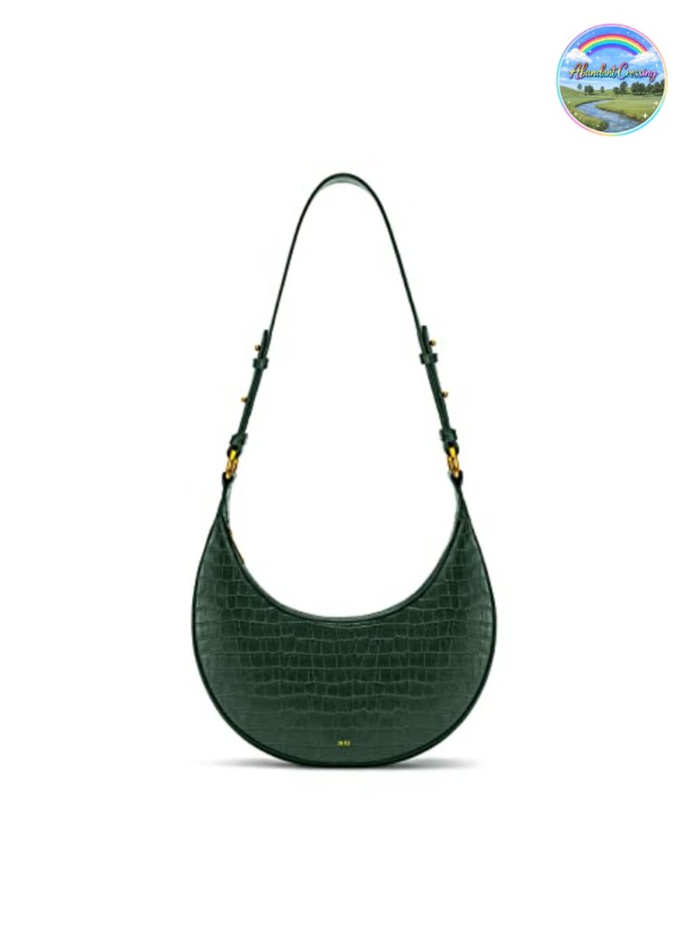 Vegan Leather Saddle Bag Adjustable Strap Shoulder Handbag